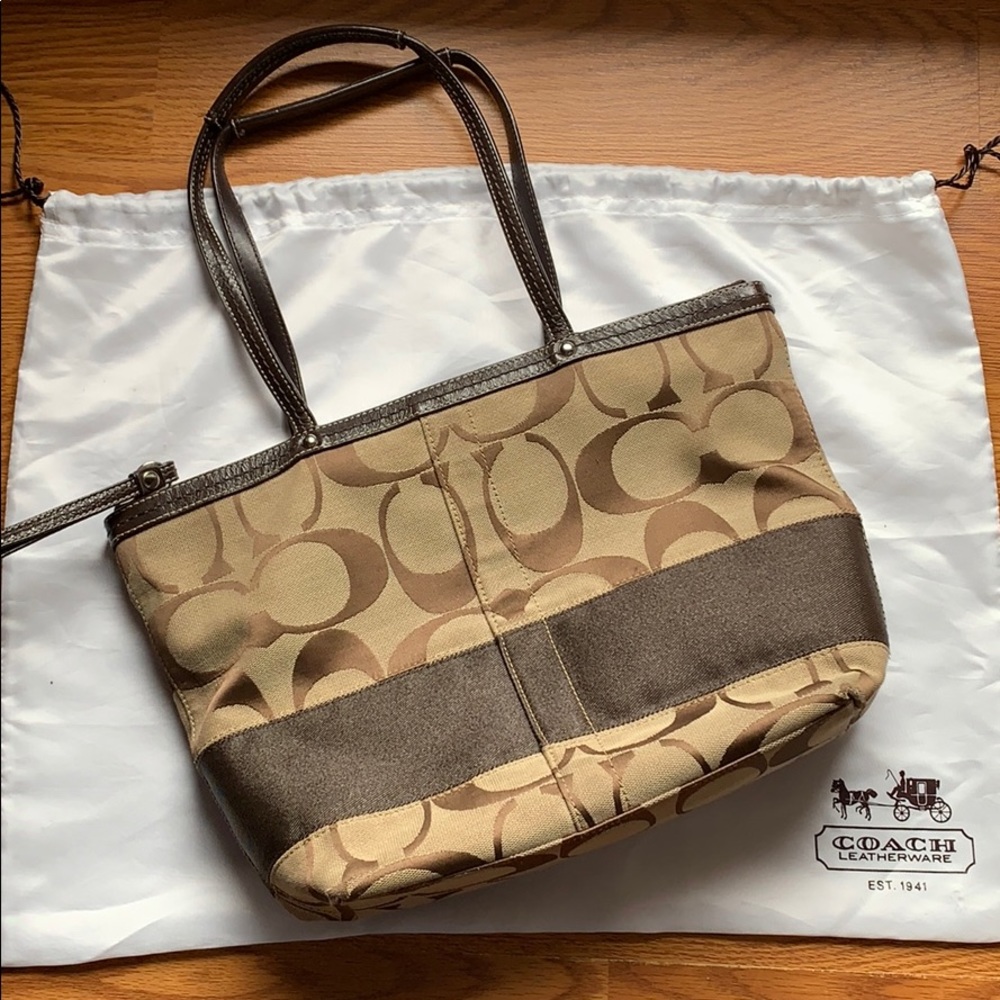 Brown Coach Tote Bag